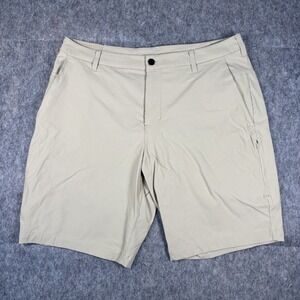 Lululemon Commission Shorts Men's 38 x 9 Tan Golf Stretch LM7AW2S